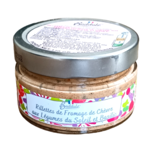 Rillettes de fromage de chèvre aux légumes du soleil et basilic